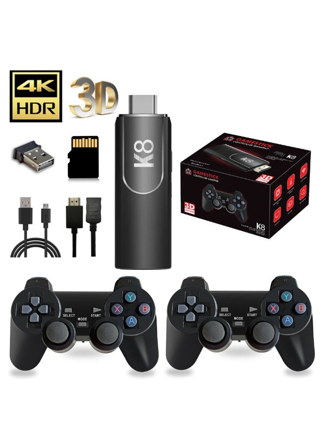 Compare Retro 4K Game Stick Console 64GB Builtin 30000+ Classic Games 46 Emulators Dual 2.4G Wireless Controller Plug And Play TV Video Game Console at KSA Price