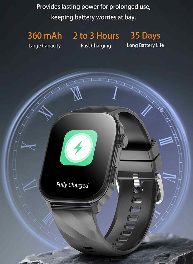 Compare Smart Watch for Men Women Fitness Tracker: Black Smartwatch with Bluetooth Call Sleep Monitor Compatible with Android Ios 100+ Sport Modes Step Counter Waterproof IP67 at KSA Price