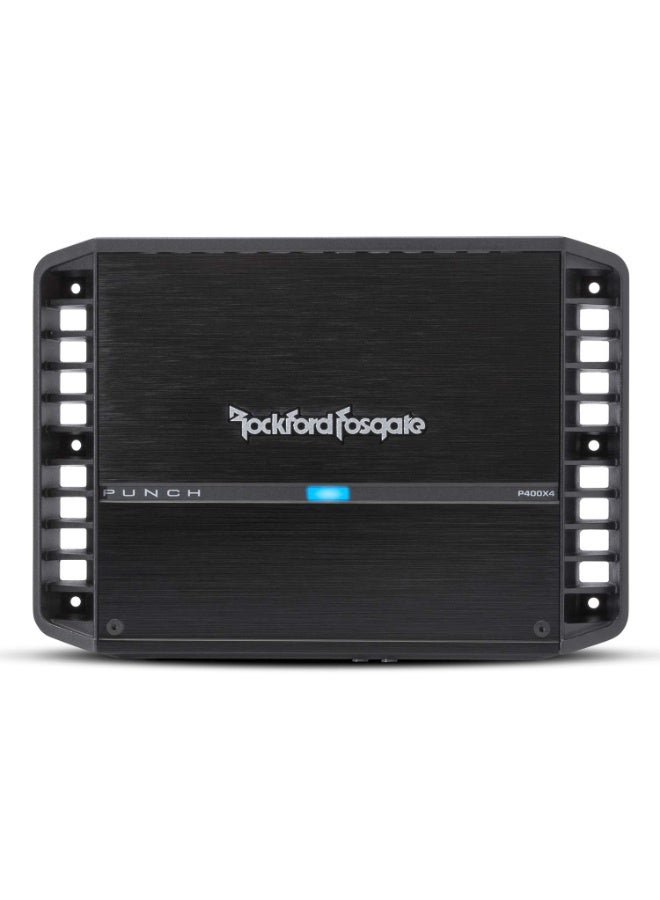 Compare P400X4 Punch 400 Watt 4 Channel Amplifier producing 100 Watts into all four channels at 2Ohm at KSA Price