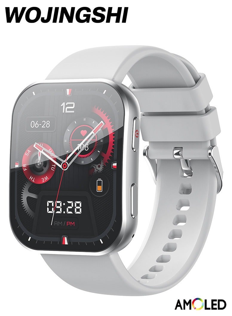 Compare Shenzhen brand WOJINGSHI H05 unisex smartwatch, featuring a 1.96inch AMOLED display, IP67 dust and water resistance, health monitoring, activity tracking, smart notifications, Bluetooth calling, as well as functions such as womens at KSA Price
