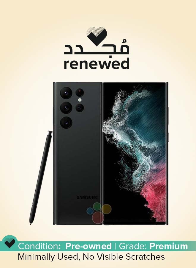 Compare Renewed  Galaxy S22 Ultra Dual SIM Phantom Black 12GB RAM 256GB 5G  International Version at KSA Price