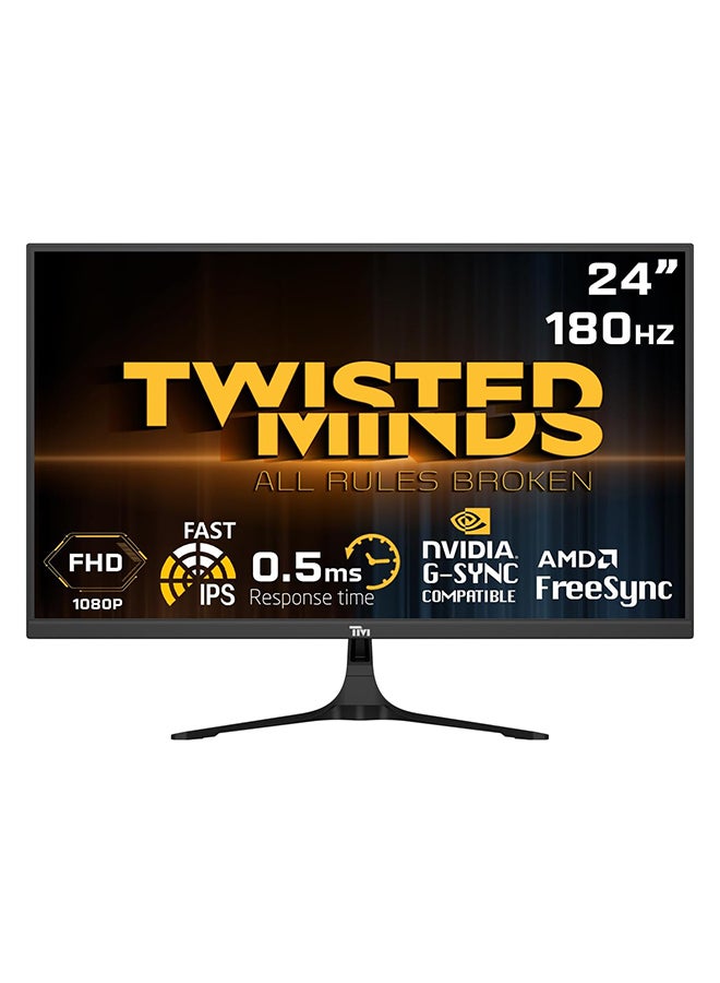 Compare 23.8Inch Flat Gaming Monitor, FHD 1920 x 1080, 0.5ms Response Time, HDR, 180Hz Refresh Rate, Fast IPS & GSync Supported, Experience Smooth, BlurFree Gaming, HDMI 2.0 Black at KSA Price
