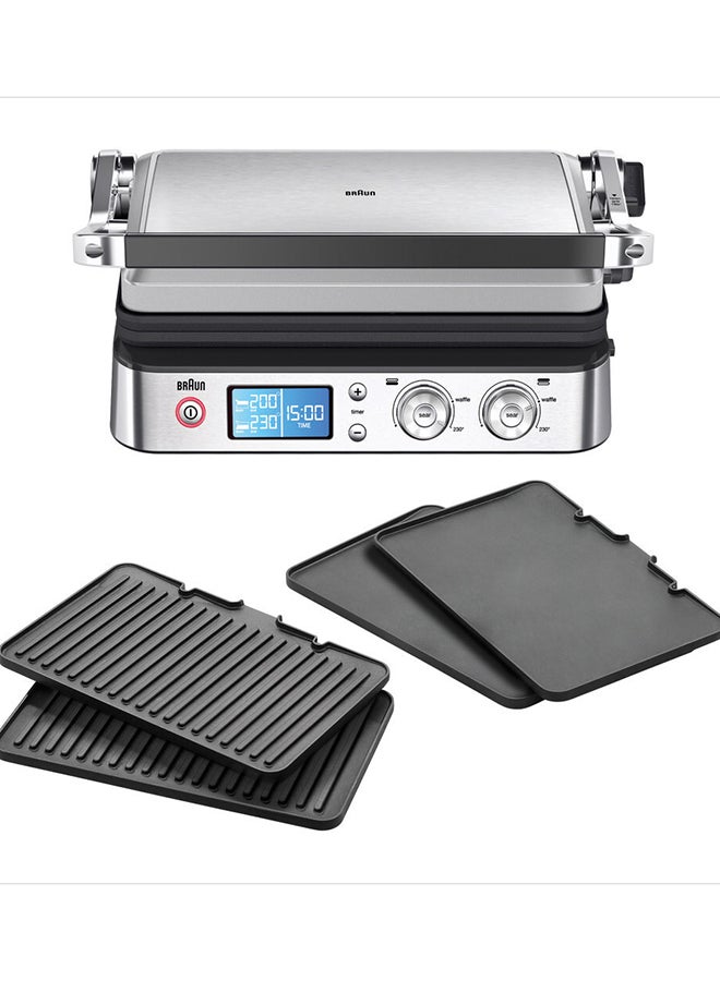 Compare Braun MultiGrill 9 Contact Grill, 2000 Watts,  3in1 Cooking Positions  CG 9043 BlackStainless Steel 2000 W CG 9043 BlackStainless Steel at KSA Price