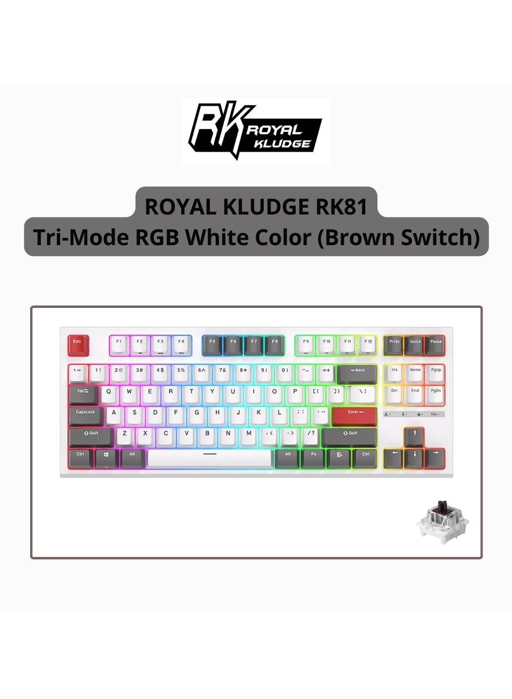 Royal Kludge RK R87 Wired TKL RGB Hot-Swappable…