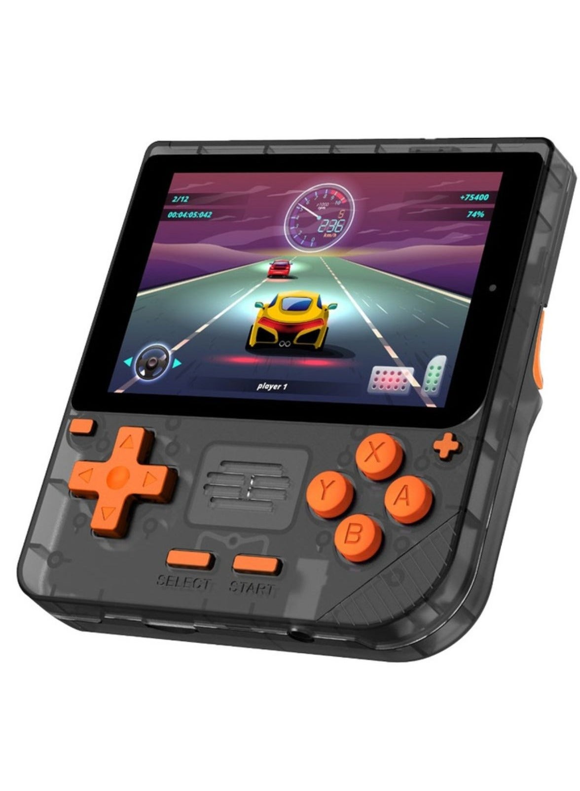 Compare Gaming Retro Arcade Gaming Console, 3D Simulator, Ergonomic Design, Immersive Sound Play, 3.5 IPS Display, 6 Hours Battery Life, 3000mAh Battery  Black  Orange at KSA Price