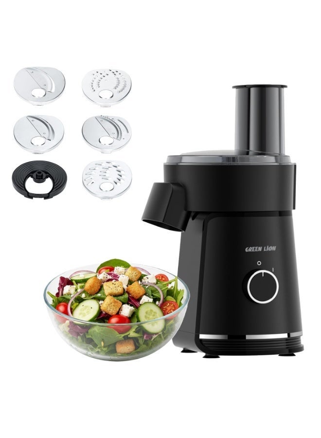 Compare 6 in 1 Salad Maker, 200W Electric Precision Vegetable Slicer & Chopper with 6 Stainless Steel Blades, 900ml Capacity, Locked Lid Safety, and Food Grade Materials for Quick Healthy Bowl Prep  Black at KSA Price