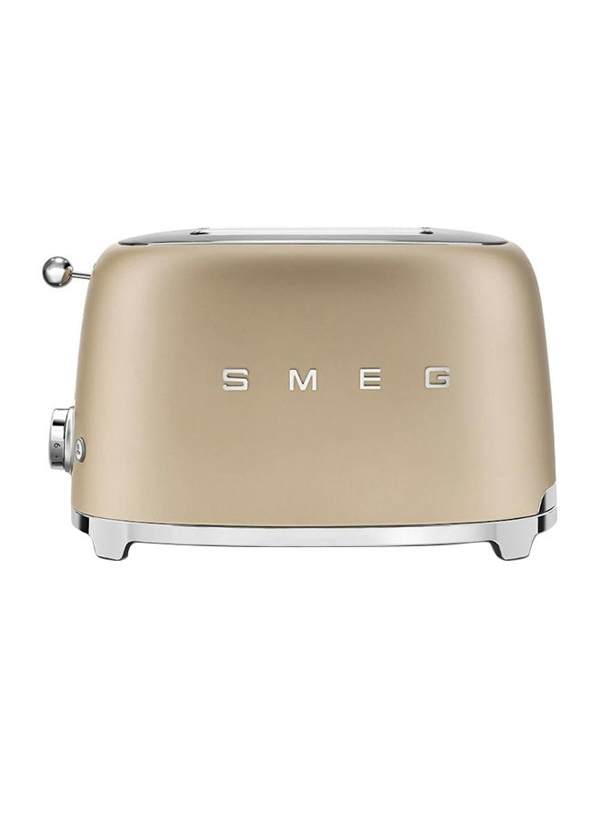 Compare Smeg 50s Retro Style 2 Slice Toaster 2 Slices 1035.0 W TSF01CHMAU Champagne Matte at KSA Price