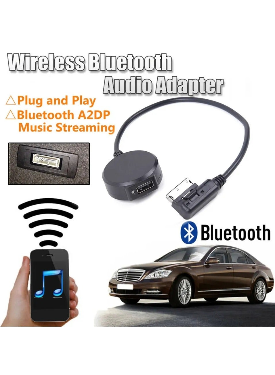 Compare Mercedes Benz Bluetooth Kit For MMI Car Interface Music IPhone Android IPod Connector Adapter at KSA Price