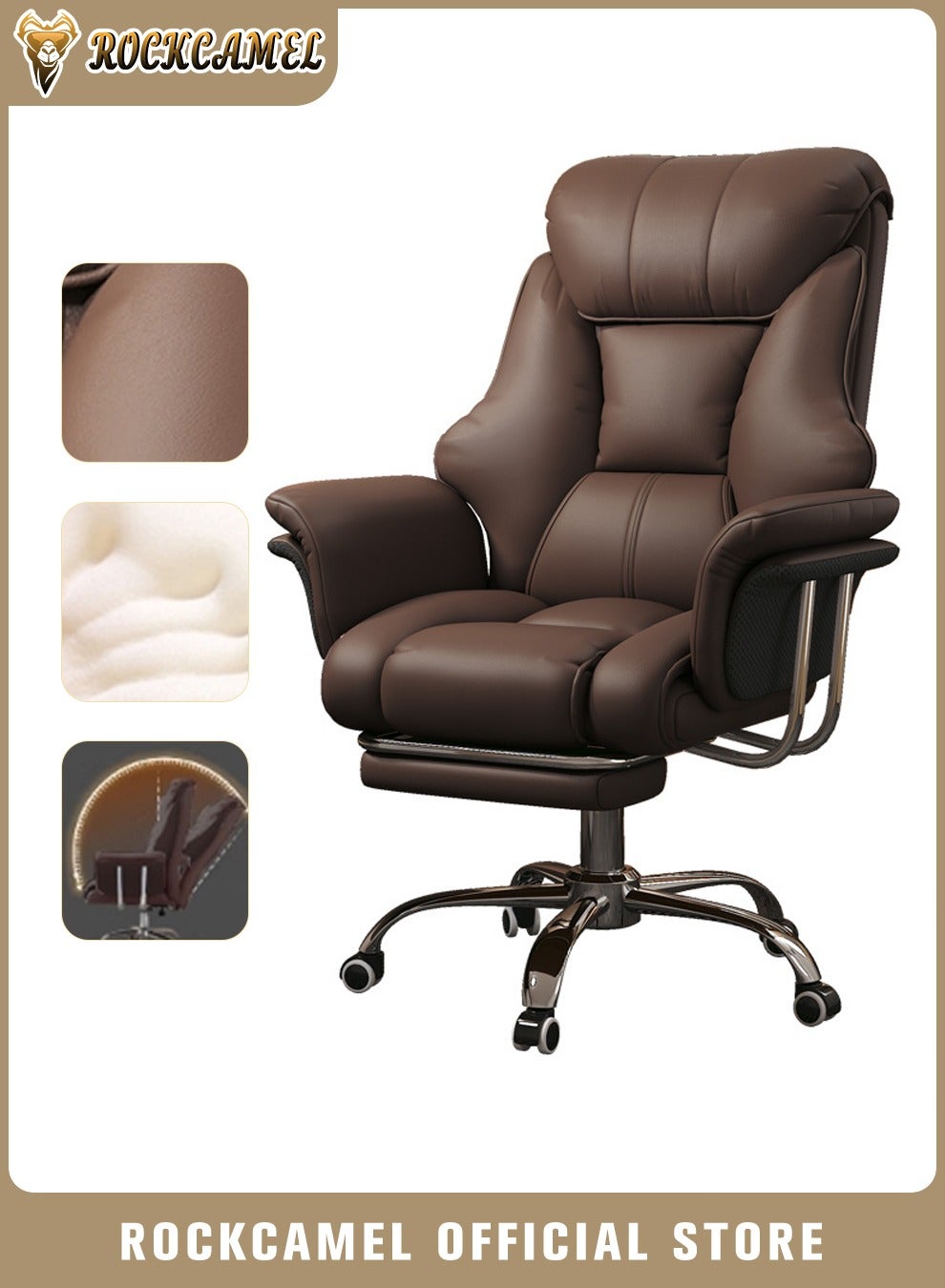 Big Office Chair Computer Chair with Retractable Footrest,…
