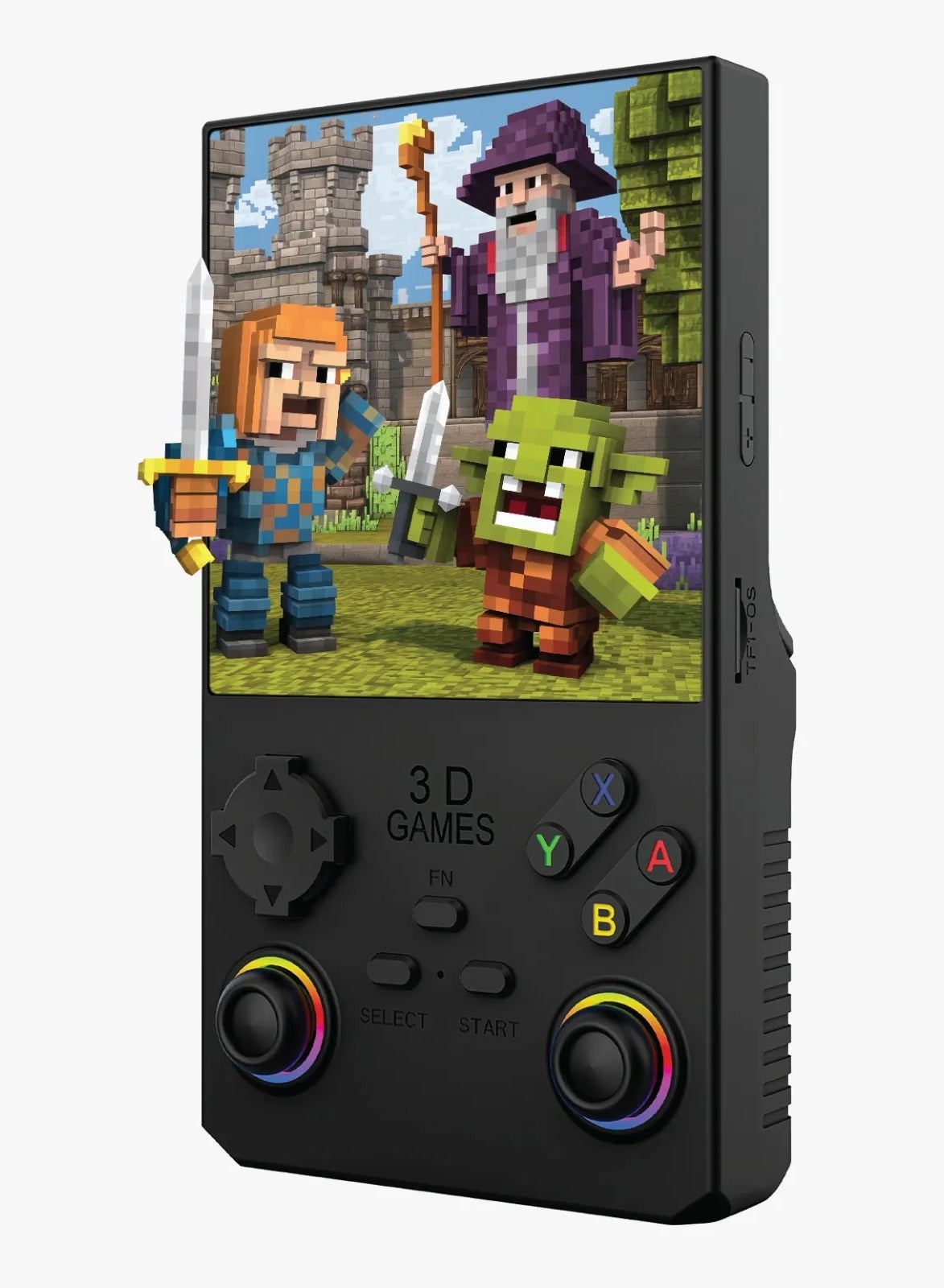 Compare 4 inch Square Display Retro Handheld Game Console with True 60Hz Gameplay  256GB TF Card  10H Playtime  IPS Screen  Quad Core Performance  Dual 3D Joystick  1GB RAM  Black at KSA Price