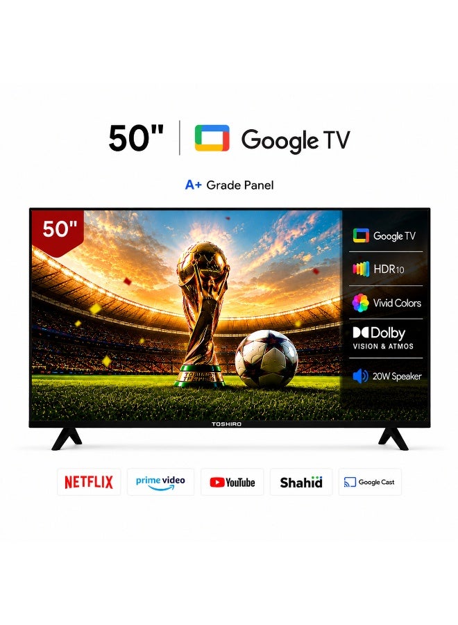 TOSHIRO 50 Inch 4K UHD Smart Google TV…