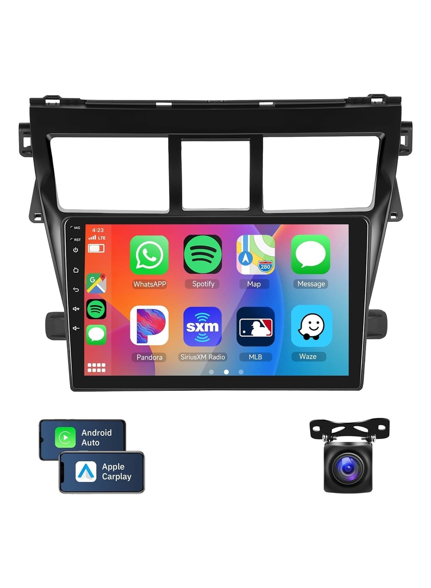 Compare Android Car Stereo for Toyota VIOS Yaris 20072012 1GB RAM 32GB ROM 9 Inch Support MirrorLink WiFi BT, 2.5D IPS Touch Screen with AHD Camera Included at KSA Price