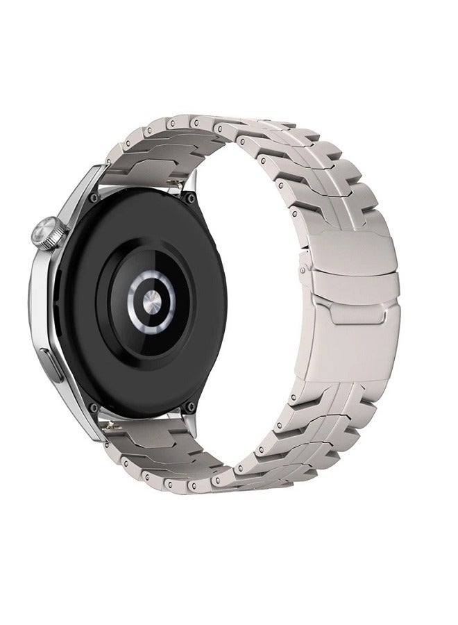 Compare Universal 22mm Titanium Band? for HUAWEI Watch 4 3 ProGT 4 3 Pro, Luxury Titanium Metal Replacement Watch Strap for Men and Women, Titanium Color at KSA Price