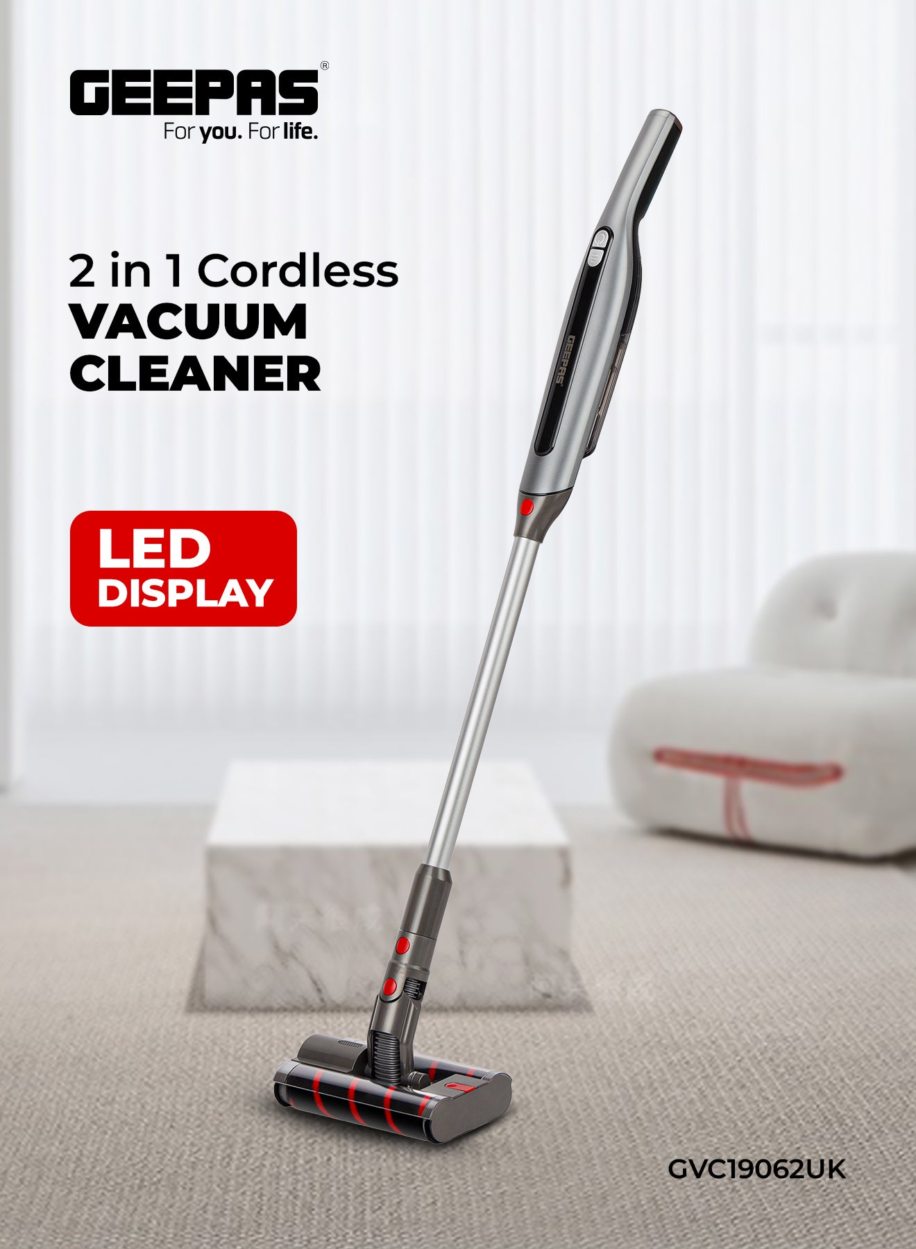 Cordless 2-in-1 Stick and Handheld Vacuum Cleaner…