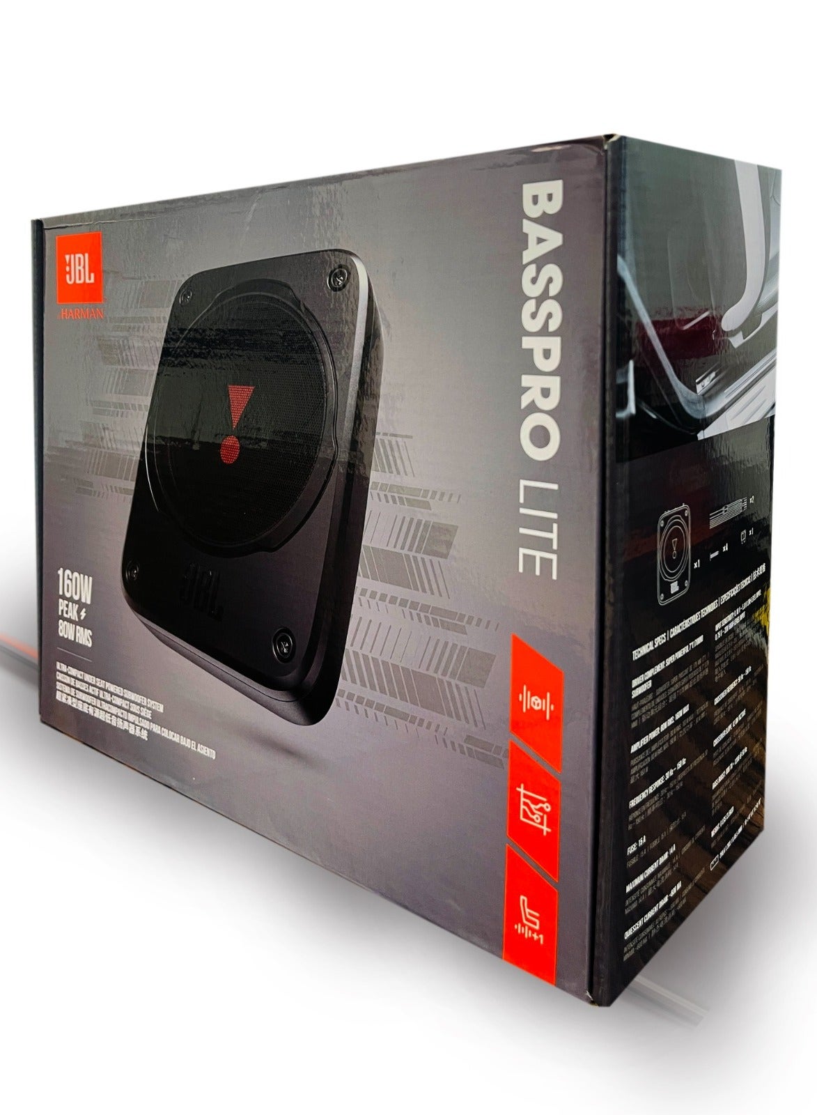 Compare Jbl Basspro Lite: Ultra Compact Underseat Subwoofer With Integrated Amplifier   160watt and 80 RMS Active Subwoofer For Car With Deep Bass And Amazing Performance  Easy Installation And Pairing Possible at KSA Price
