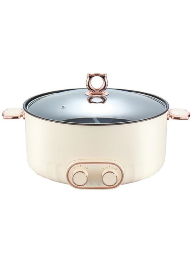 Compare 6L Electric Double Hot Pot with Independent Temperature Control, NonStick Electric Cooker Shabu Shabu, Electric Skillet,Frying Pan,Electric Saucepan 2000W at KSA Price