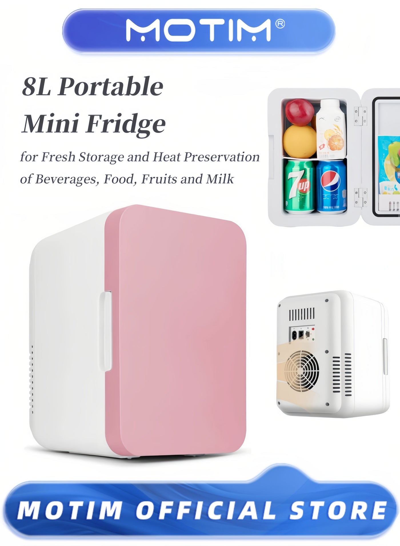 Compare Mini Fridge 8 Liters Capacity Compact Suitable for Fresh Storage and Heat Preservation of Beverages Food Fruits and Milk at KSA Price