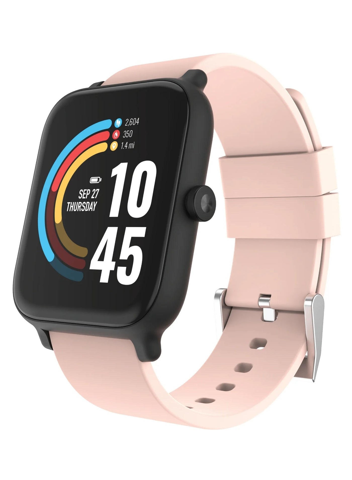 Compare Evo 247 Unisex Fitness Tracker Watch BlackBlush, EV1S01G12 at KSA Price