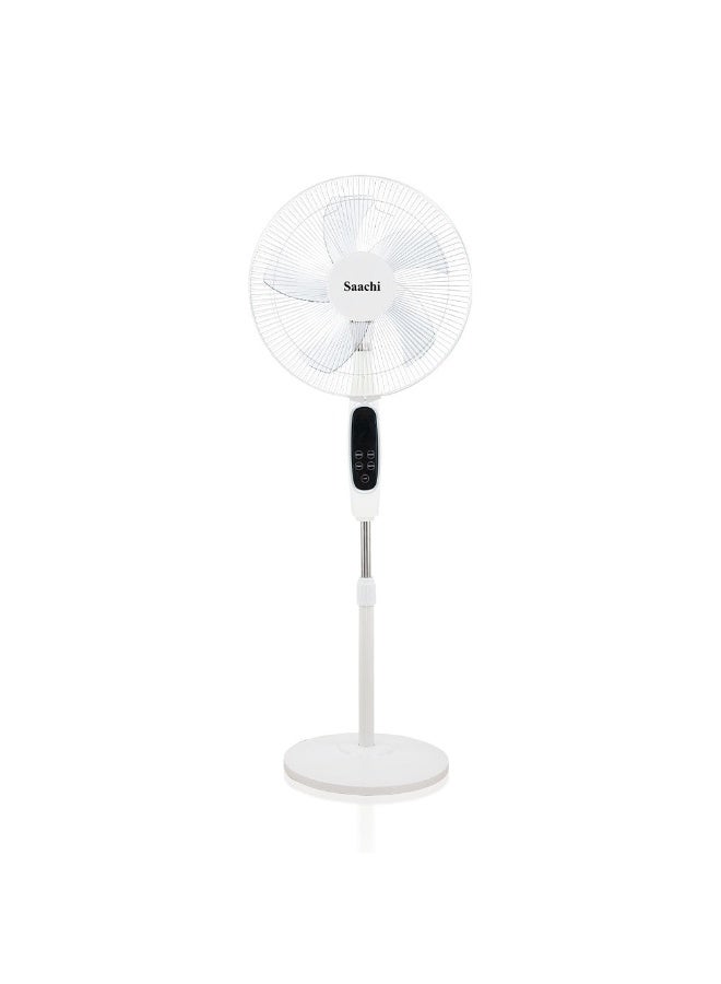 Compare 16Inch Stand Fan with Remote Control, Adjustable Height & Speed, Copper Motor, WideAngle Oscillation & 1Hour Timer 60 W NLFN1744RWH White at KSA Price