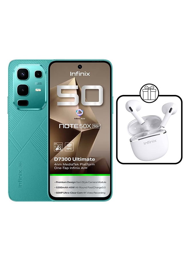Compare Note 50X Dual SIM Sea Breeze Green 8+8GB RAM 256GB 5G+ With XE23 Earphone  Middle East Version at KSA Price