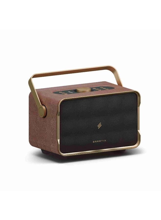 Compare Smartix SoundPod Studio Retro Bluetooth Speaker – 80W Powerful Wireless Sound System with Subwoofer, Vintage Design, 4500mAh Battery, Bluetooth 5.3, Portable Handle – Premium Audio for Home, Office & Outdoors at KSA Price