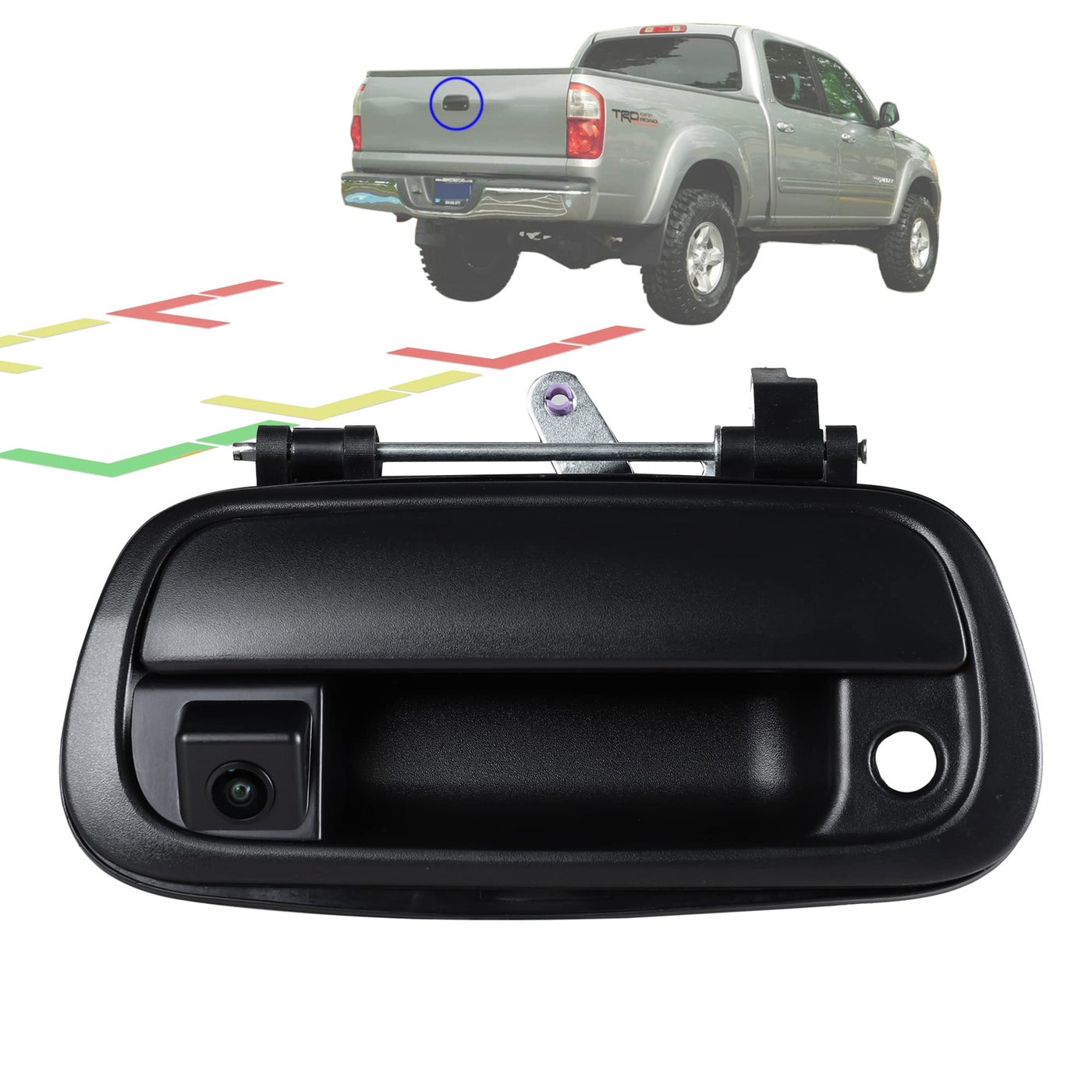 Compare Anina Tailgate Handle Backup Camera For 20002006 Toyota Tundra Rear View Reverse Parking Assist Camera With Optional Guideline Tundra Factory Tailgate Handle Replacement W26Ft Rca Extension Cable at KSA Price