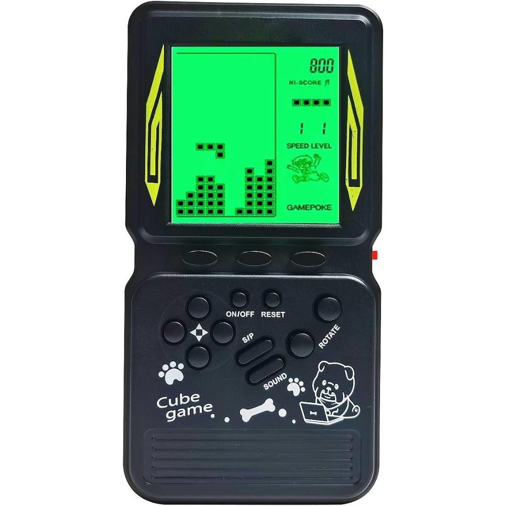 Compare Retro brick game console large screen with green backlight builtin 23 multimode games classic nostalgia speed and difficulty adjustable powered by 2 AA batteries at KSA Price