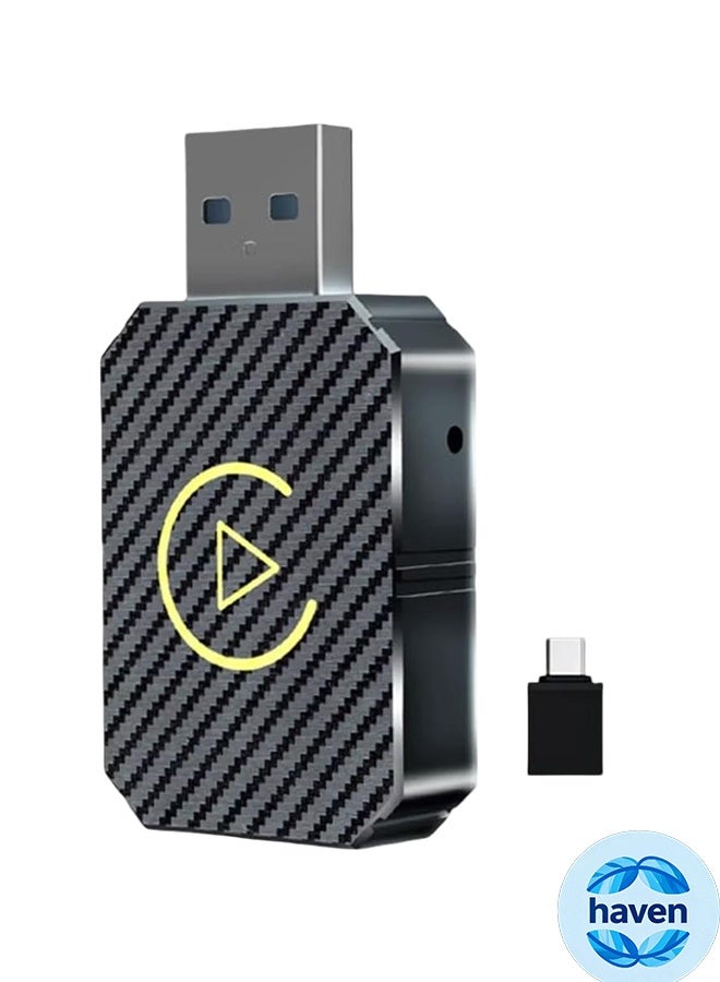Compare 2 in 1 Wireless Carplay Auto Adapter Mini Box with Bluetooth 5.0 and WiFi for Wired CarPlayAuto Cars at KSA Price