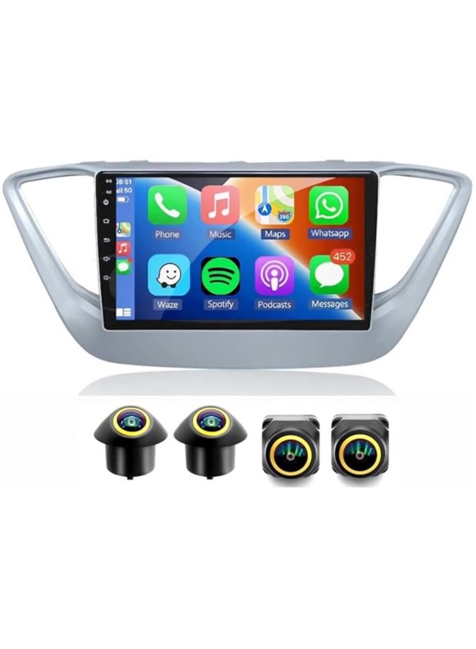 Compare Android Car Stereo for Hyundai ACCENT 20172023 4GB RAM 64GB ROM Support Carplay, MLink WiFi BT, Radio GPS, 9 Inch IPS.QLED, Fast interface, Touch Screen with 360D Camera Included at KSA Price