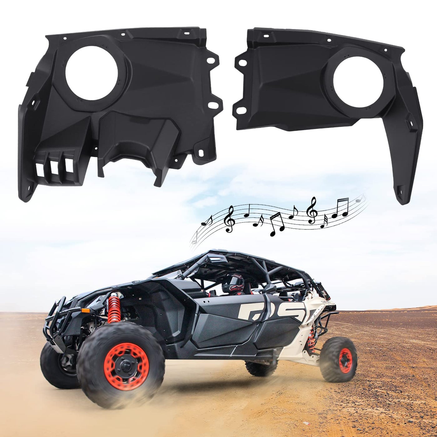 Compare CUSAUTV Front Dash Speaker Pods Assembly Compatible with Can Am Maverick X3  X3 Max 20172023 All Models Accessories 65 inch Stereo System Speaker Mount Enclosure Dash Panels 2PCSLHRH at KSA Price