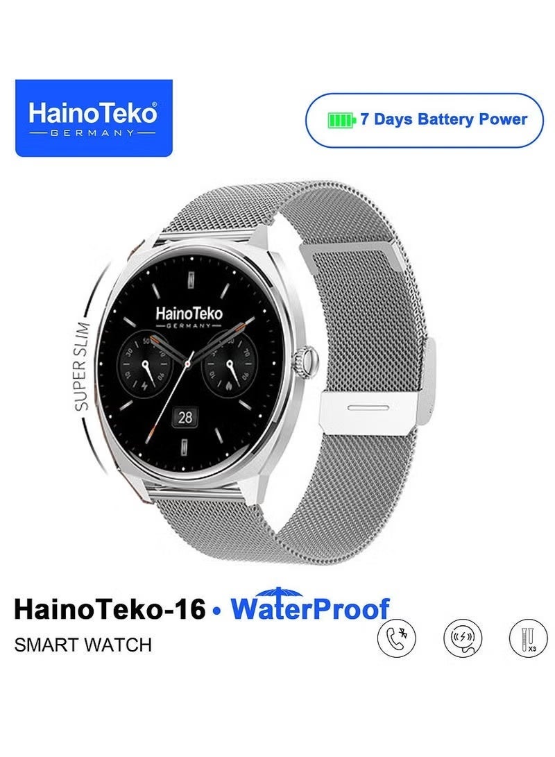 HainoTeko-16 Ultra Slim Waterproof Smart Watch With…