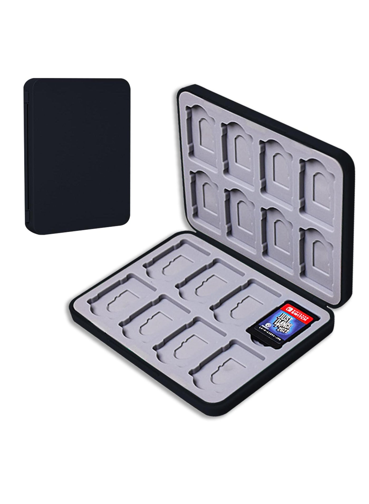 Game Card Case - Portable Black Holder Box for…