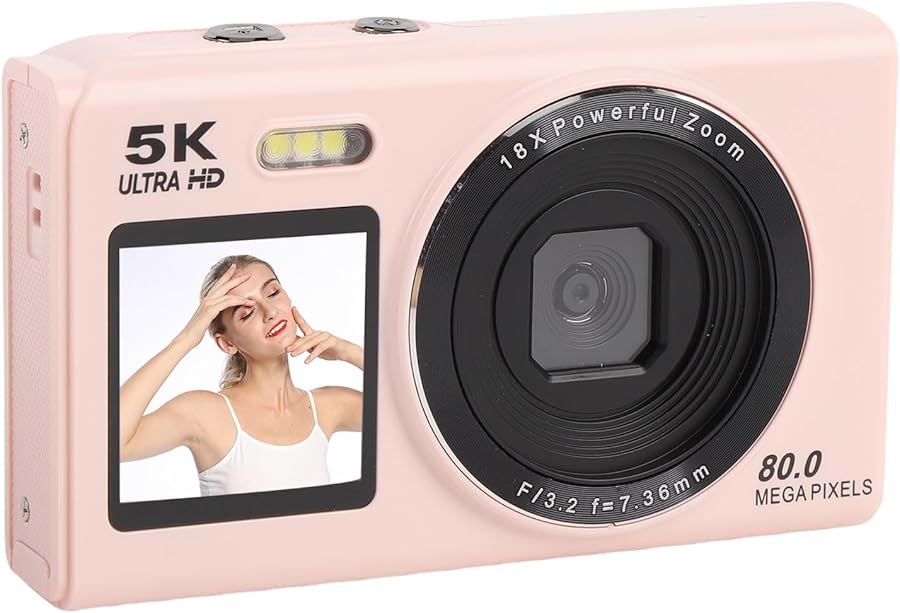 Vbestlife 5K Dual Screen WiFi Vlog Camera 80MP…