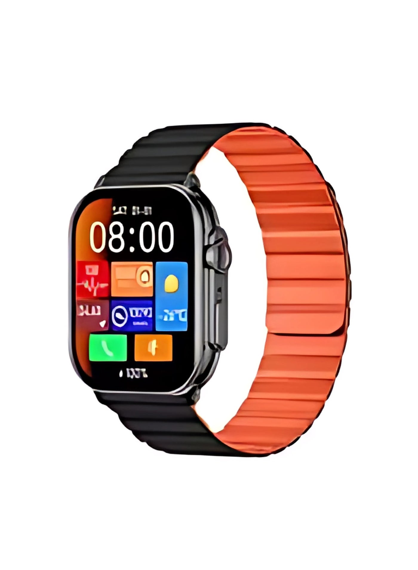 Compare SF1 Smartwatch – 2.01 AMOLED Display with 1000 Nits Brightness, Bluetooth Calling, 100+ Sports Modes, IP68 Waterproof, Metal Case, Business & Fashion Fitness Watch – Black + Orange Strap at KSA Price