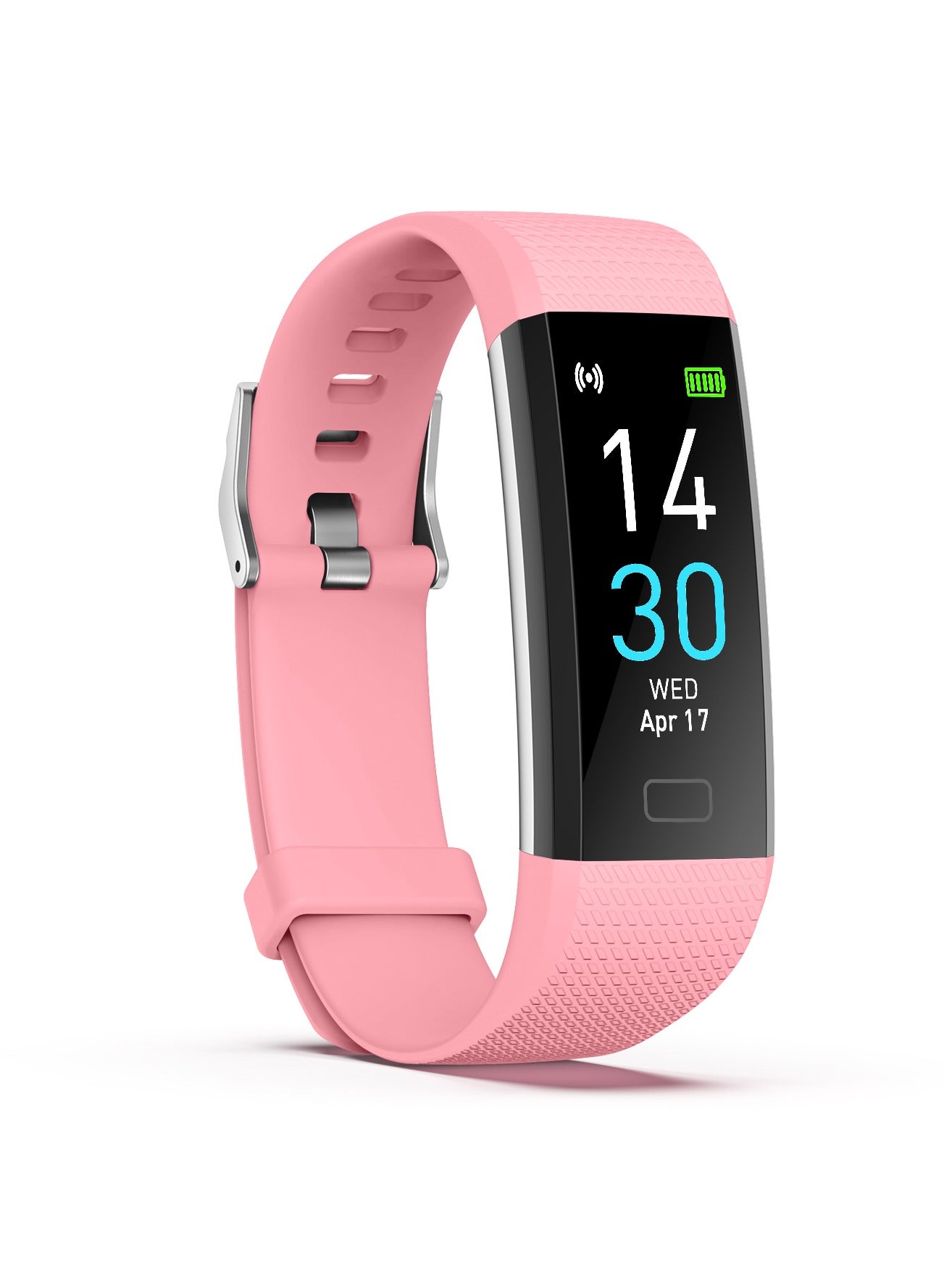 Compare S5 Smart Band Sport Smart Watch, Multilanguage Supported, Heart Rate and Blood Pressure Monitor, Waterproof Fitness Bracelet Pink at KSA Price
