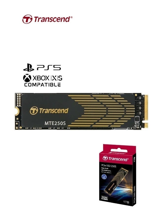 Compare PCIe SSD 250S M.2 2280 | 1TB Internal Gaming SSD Gen4 x4 | 7,2006,200 MBs|NVMe Solid State Drive for PS5 Xbox Laptop Desktop | TS1TMTE250S 1 TB at KSA Price
