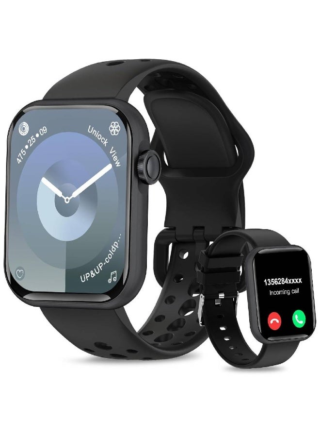 Compare Smart Watch for Men Women,1.83” Smartwatch with Bluetooth Call, Heart Rate & Sleep Monitor Activity Tracker, IP67 Waterproof, 100+ Sports Modes Fitness Tracker Smart watch iOS Android, Black at KSA Price
