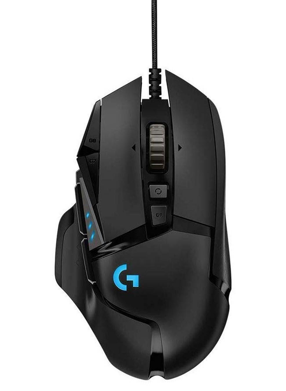 Compare G502 Hero High Performance Wired Gaming Mouse, Hero 25K Sensor, 25,600 Dpi, Rgb, Adjustable Weights, 11 Programmable Buttons, OnBoard Memory, PcMac  Black at KSA Price
