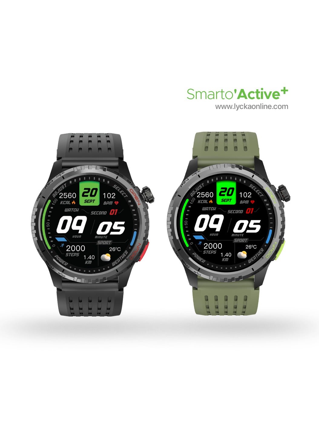 Compare Lycka Smarto Active Plus AMOLED High Definition LCD Display Full Touch IOS 9.0+, Android 5.0+ Waterproof 3ATM Stand by time 1015 Days at KSA Price