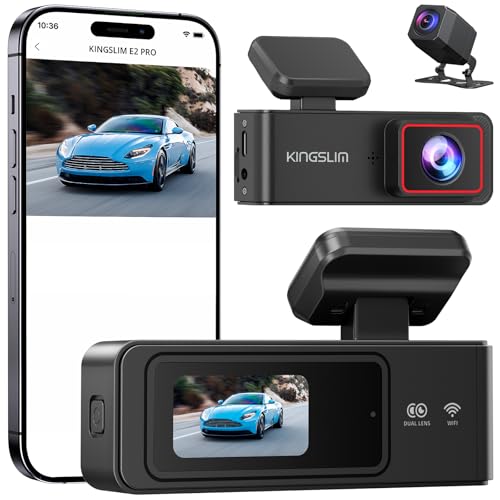 2K Dash Cam Front and Rear with 64GB SD…