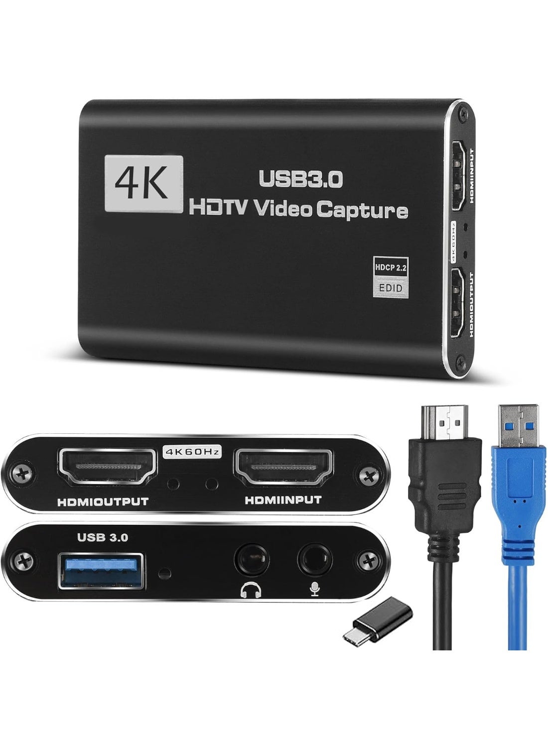 4K HDMI Capture Card for Streaming, Full HD…