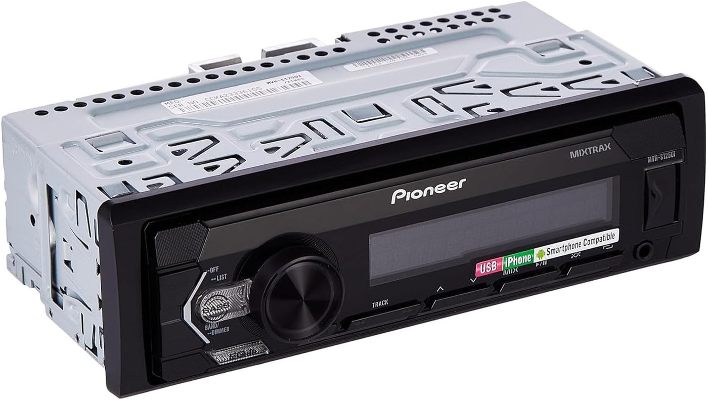 Compare Pioneer MVHS125UI Single DIN USB Car Stereo Receiver – 50W×4 MOSFET, USBAUX, Smartphone Control at KSA Price