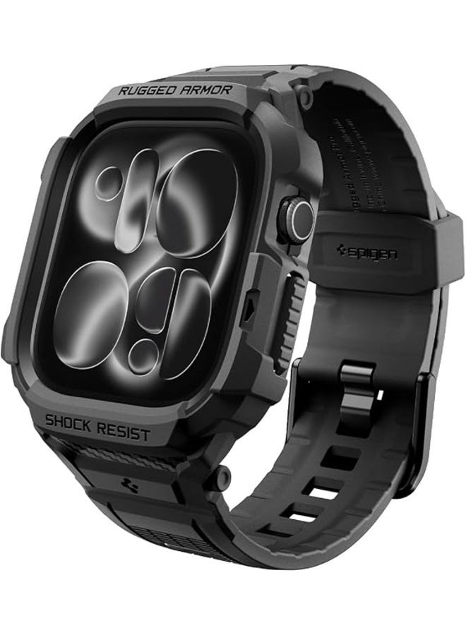 Compare Rugged Armor Pro for Apple Watch Series 12 42mm Case with Band Strap  Matte Black at KSA Price