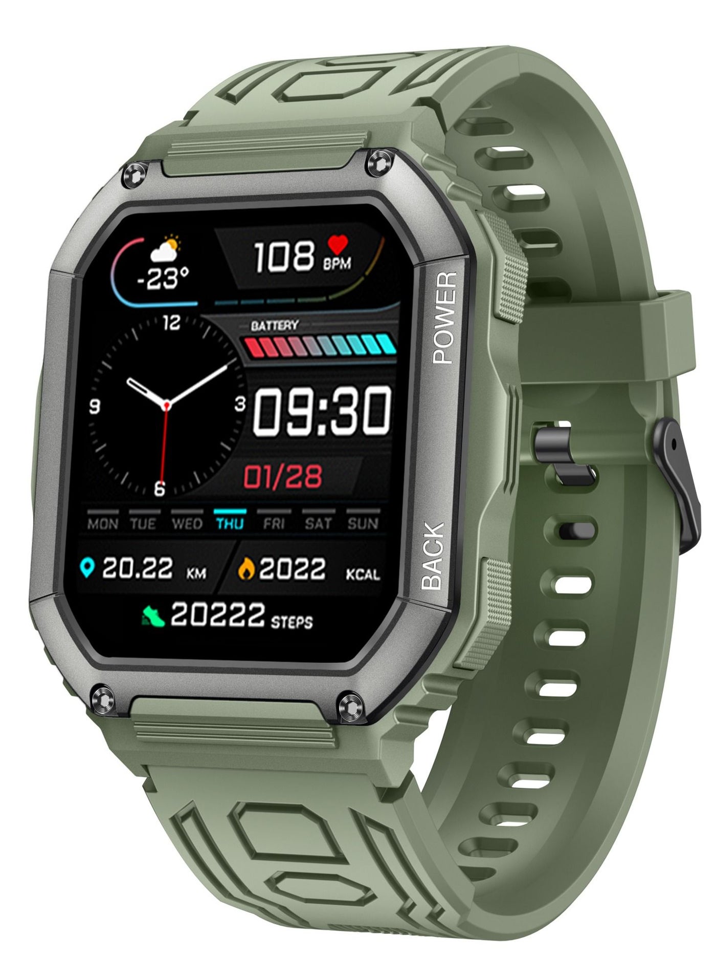 Compare Smart Watch for Men & Women – Adventure Bluetooth Calling Fitness Tracker | Heart Rate, Blood Pressure, Sports & Gym Activity Watch, Water Resistant at KSA Price