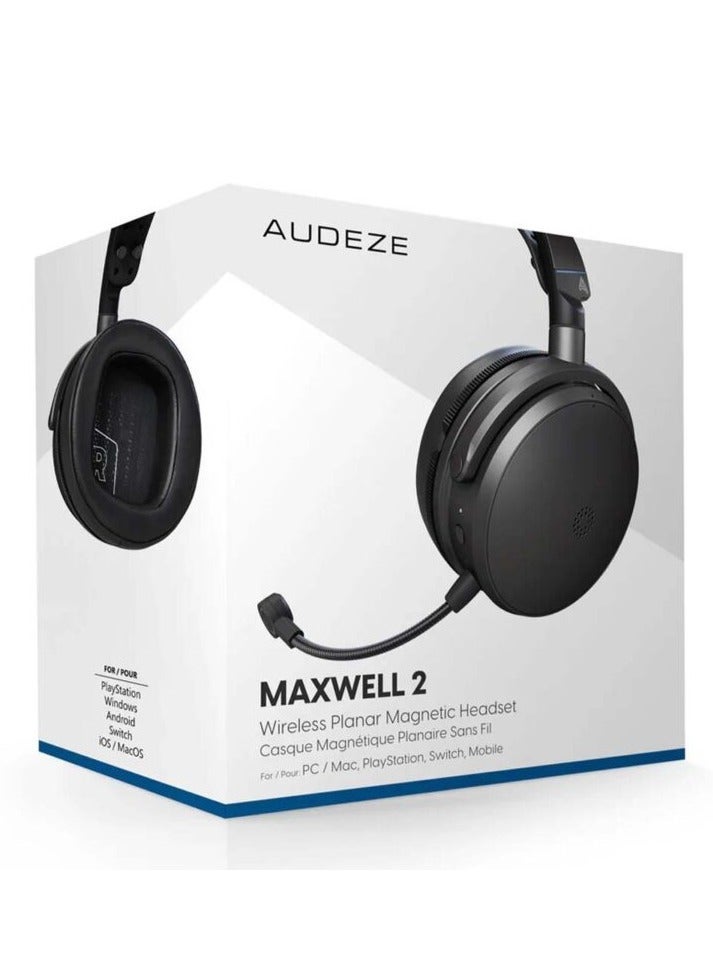 Compare Audeze Maxwell 2 Wireless Gaming Headset Compatible with PlayStation, PC Gaming & Switch 2, 90mm Planar Magnetic Drivers, Bluetooth 5.3, 80+ Hour Battery, Detachable AI Noise Reduction Mic, USBC & 3.5mm at KSA Price
