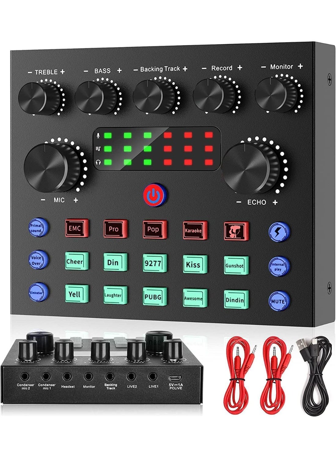 V8S-X Live Sound Card Bluetooth Sound Mixer Board…