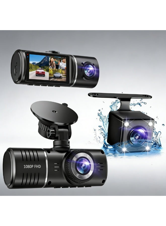 Dash Cam Front and Rear, 1080P Dash Camera for…