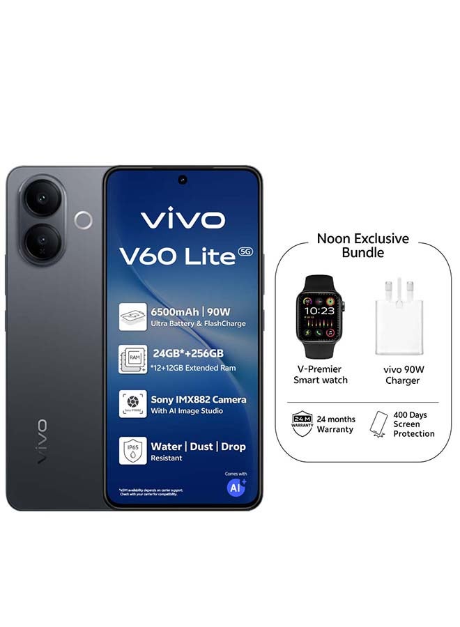 V60 Lite AI 5G Dual SIM Elegant Black…
