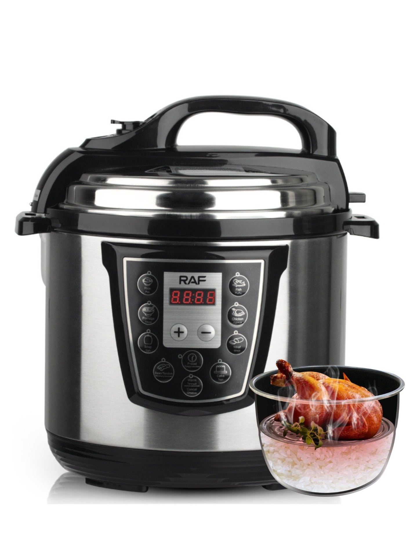 RAF 6L Electric Pressure Cooker 1000W | LED…