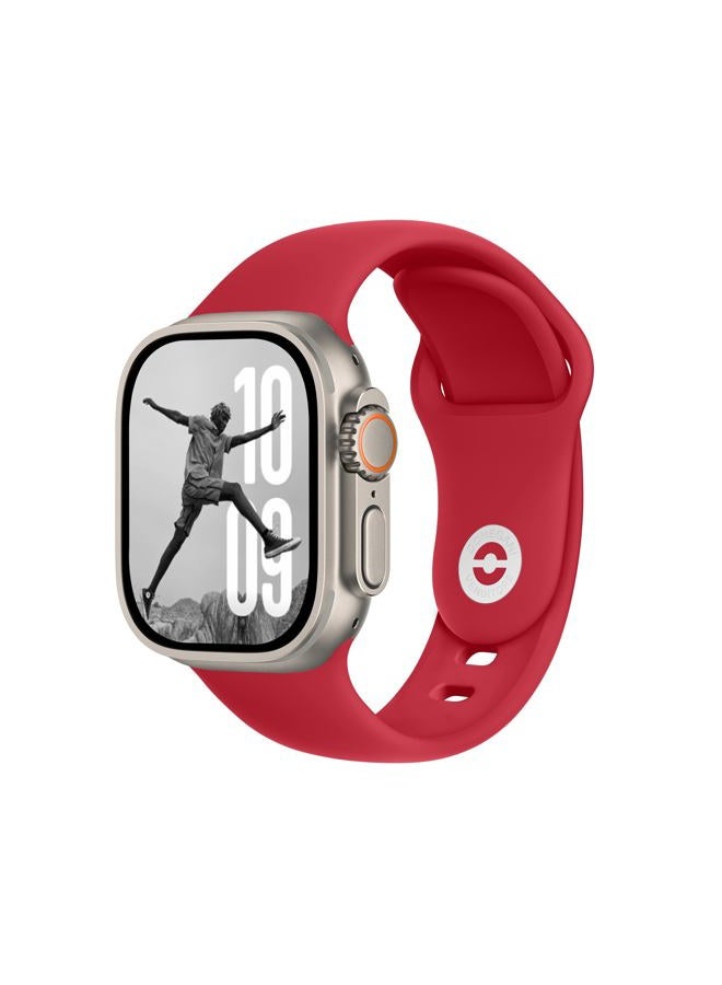 Compare SB Sport Band for Apple Watch Bands Women Ultra 2 49mm, Series 10 46mm, 9 8 7 45mm 41mm, SE 6 5 4 44mm 40mm, 3 2 1 42mm 38mm Men iWatch, Strap Silicone Red Christmas at KSA Price